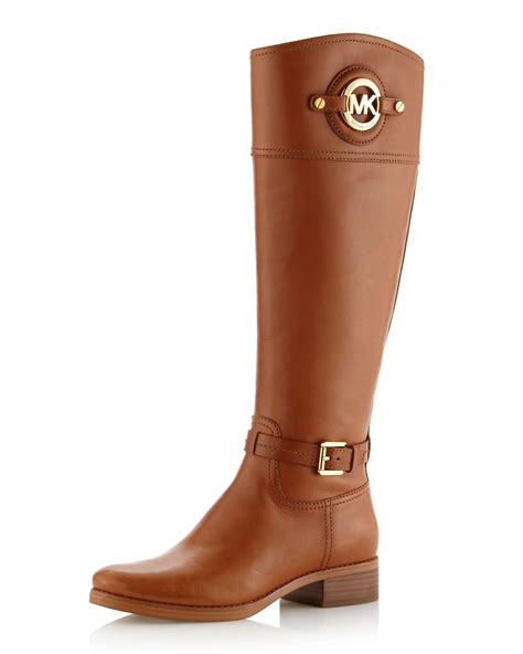 michael kors cognacbrown boots corney riding|Michael Kors brown boots.